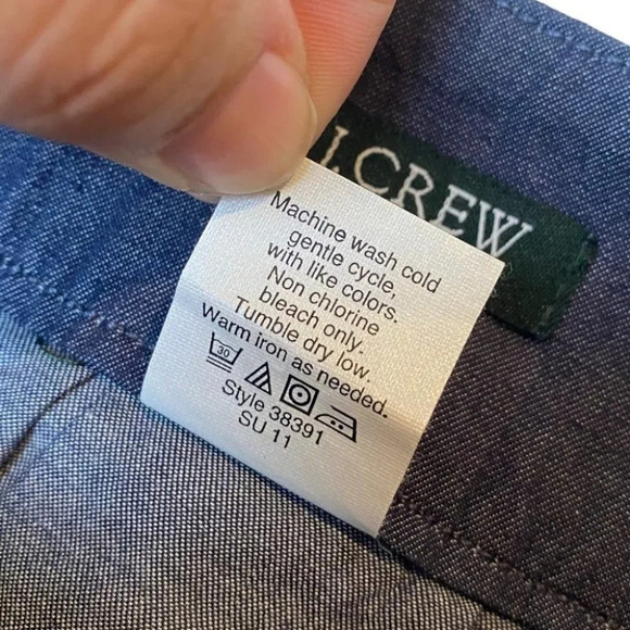 J. Crew Factory Blue Pleated Skirt with  Pockets 6 - Picture 8 of 8